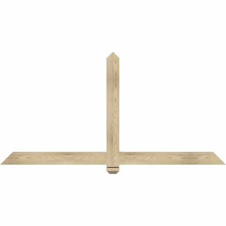 Ekena Millwork Eugene Rough Sawn Timber Gable Bracket, Douglas Fir, 72"W x 36"H x 2"D x 4"F, 12/12 Pitch GBW072X36X0204EUG00RDF